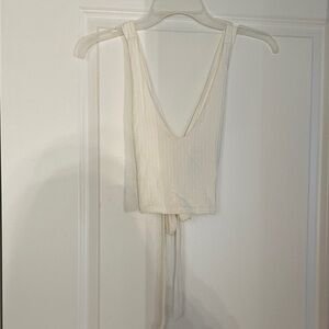 Lulu's White Tie-Back Tank Top - Small - New